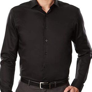Kenneth Cole Dress Shirt Black Slim Fit